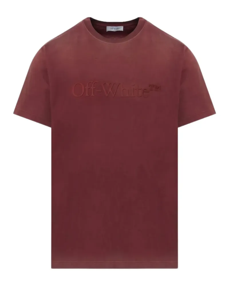 OFF-WHITE T-Shirt mit Logo-Print - Rot Rot