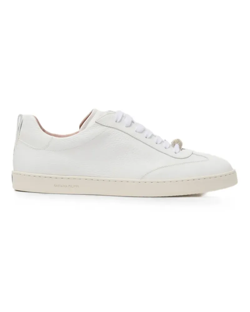 Fabiana Filippi Sneakers aus gekörntem Leder - Weiß Weiß
