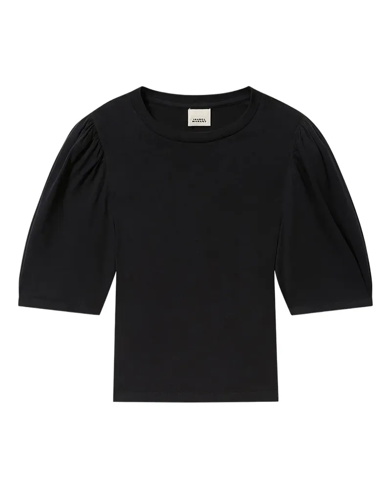 Isabel Marant Maelis Tee T-Shirt mit Puffärmeln - Schwarz Schwarz