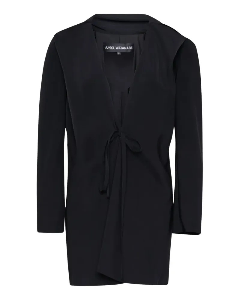 Junya Watanabe tie-fastening taffeta jacket - Schwarz Schwarz