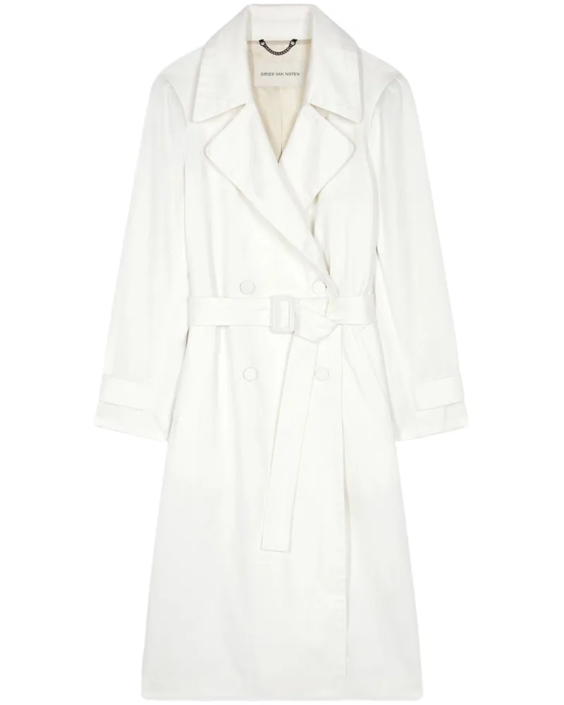 Dries van Noten Mantel aus Baumwolle - Weiß Weiß