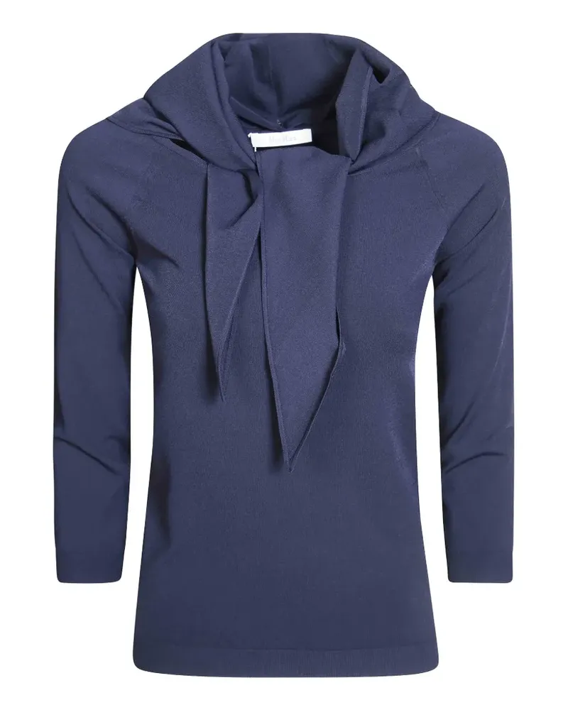 Max Mara hooded raglan-sleeve sweater - Blau Blau