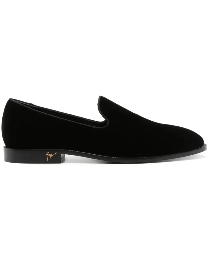 Giuseppe Zanotti Jean Loafer aus Samt - Schwarz Schwarz