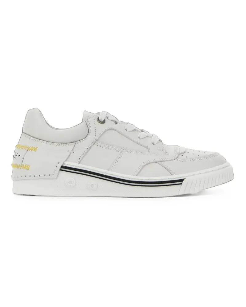 Fendi Fender panelled leather sneakers - Weiß Weiß