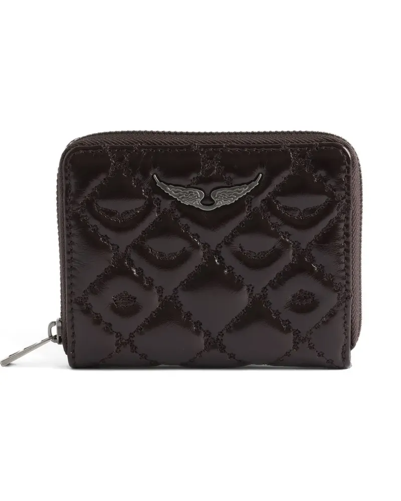 Zadig & Voltaire Mini Portemonnaie mit Monogramm - Braun Braun