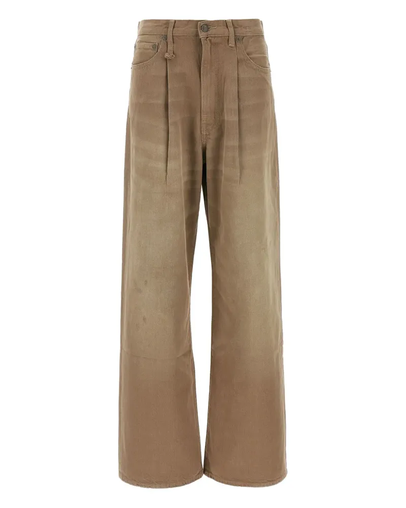 R13 Damon Jeans mit Falten - Nude Nude