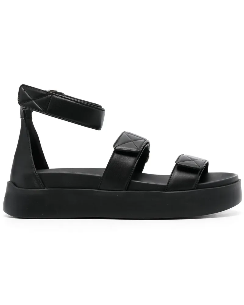 Santoni Sandalen mit Klettverschluss - Schwarz Schwarz