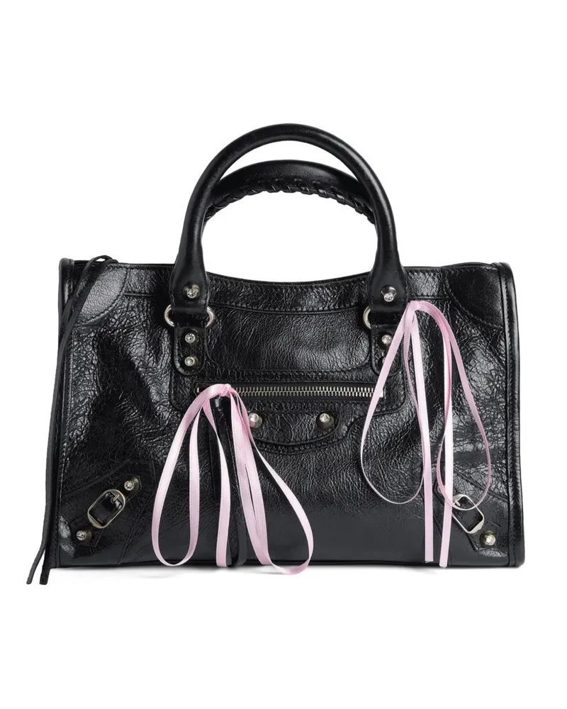 Balenciaga Kleiner Le City Tote Bag mit Henkel - Schwarz Schwarz