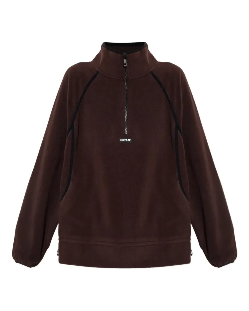 ROTATE Birger Christensen half-zip fleece jacket - Braun Braun