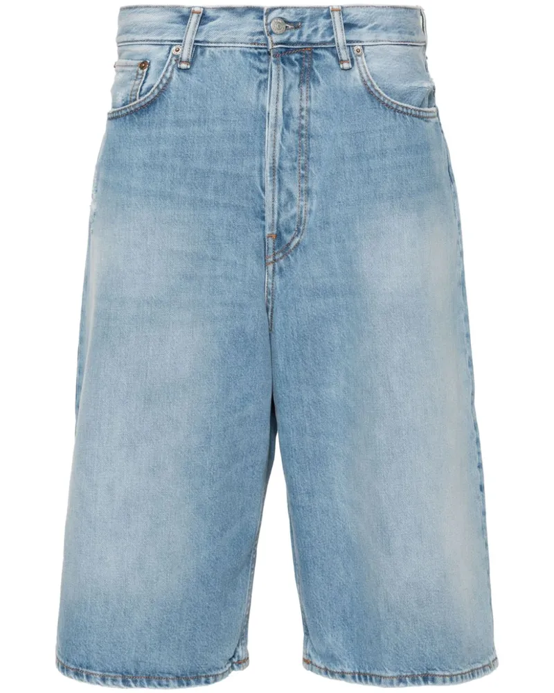 Acne Studios Jeans-Shorts mit geradem Bein Blau