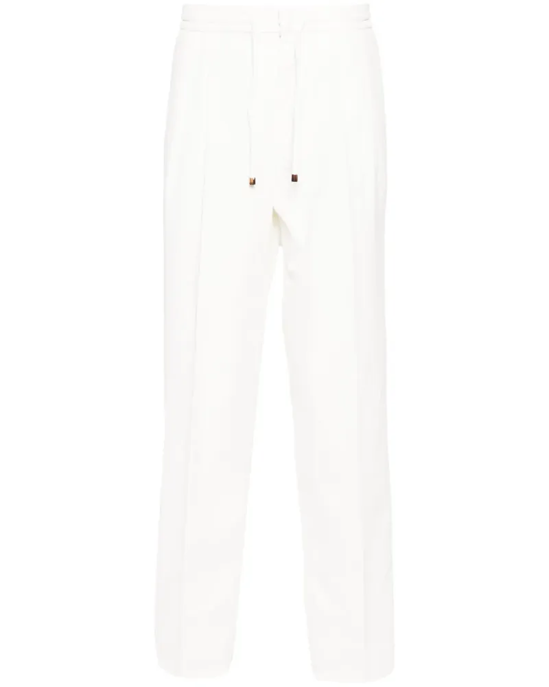 Brunello Cucinelli Lockere Hose mit Bügelfalten - Weiß Weiß