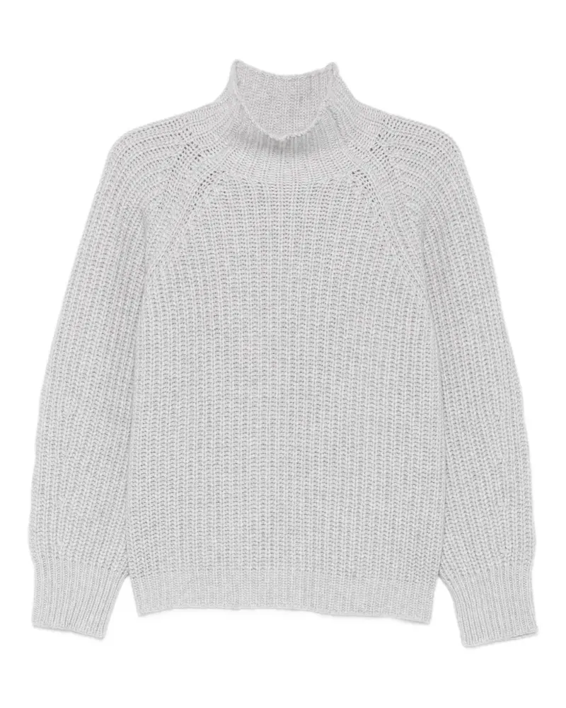 Liviana Conti Pullover mit Stehkragen - Grau Grau