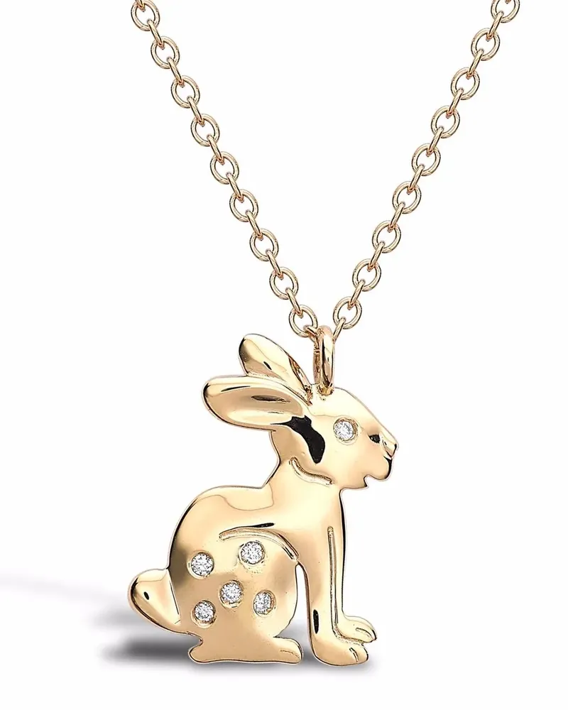 Pragnell 18kt Zodiac Rabbit Gelbgoldanhänger Gold