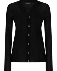 Dsquared2 Cardigan mit V-Ausschnitt Schwarz