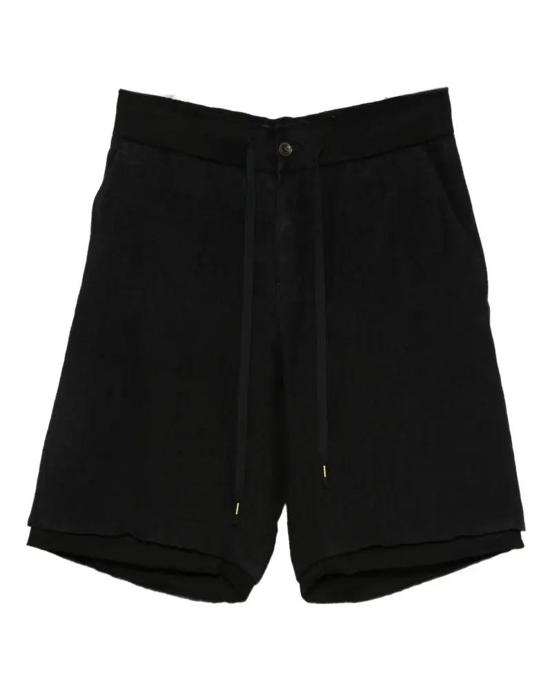 individual sentiments layered drawstring shorts - Schwarz Schwarz