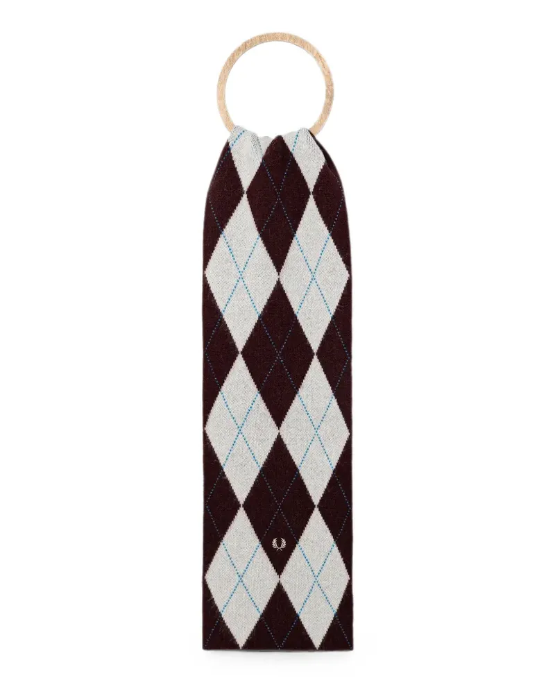 Fred Perry Gemusterter Schal - Braun Braun