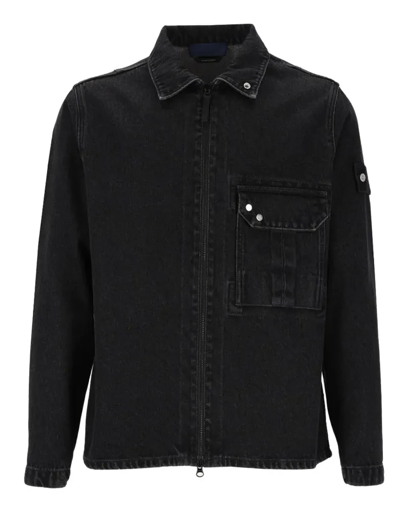 Stone Island 1200002 black denim-medium grainy wash - Schwarz Schwarz