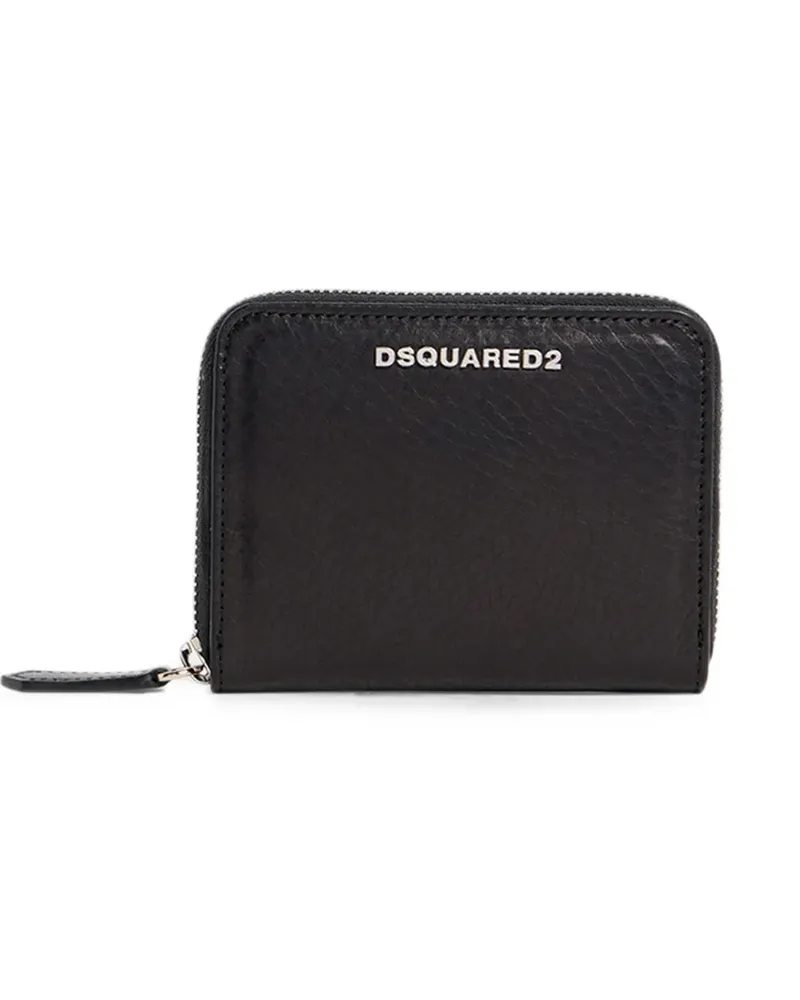 Dsquared2 twin-zip wallet - Schwarz Schwarz