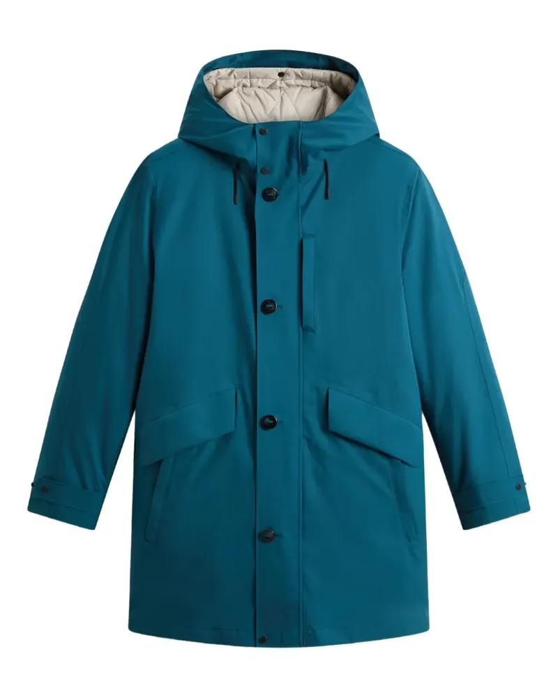 Woolrich Regenmantel mit Kapuze - Blau Blau