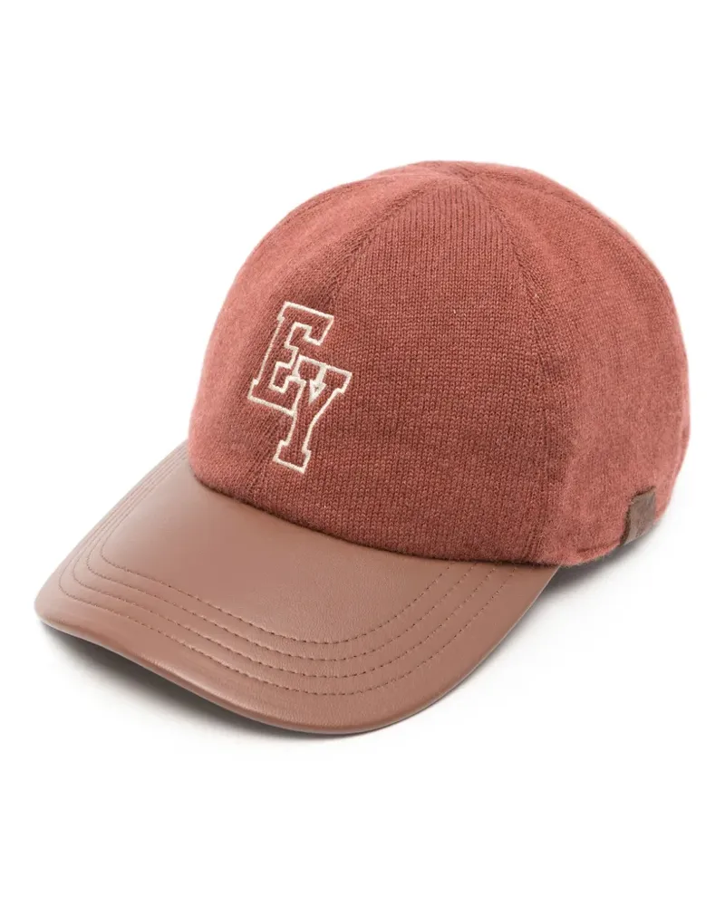 Eleventy Baseballkappe aus Kaschmir mit Logo - Braun Braun