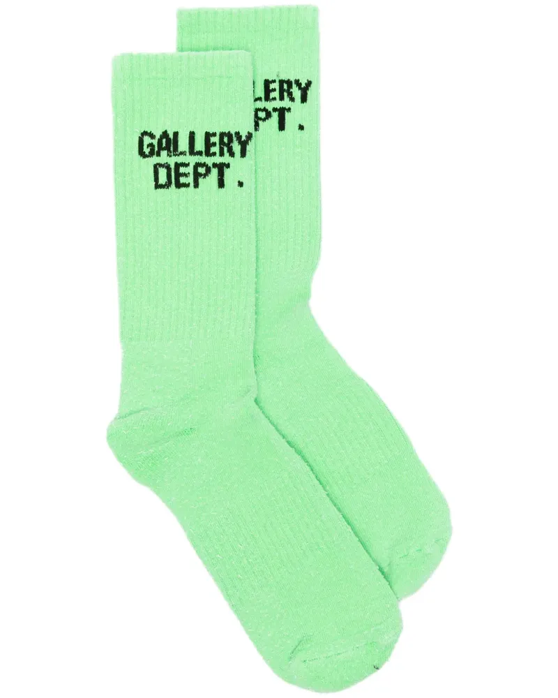 GALLERY DEPT. Socken mit Intarsien-Logo - Grün Grün
