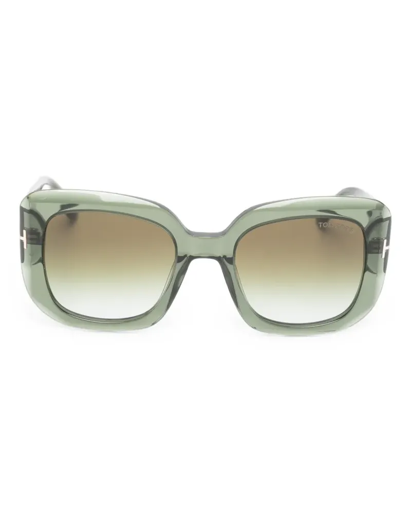 Tom Ford Carla 02 Sonnenbrille mit eckigem Gestell - Grün Grün