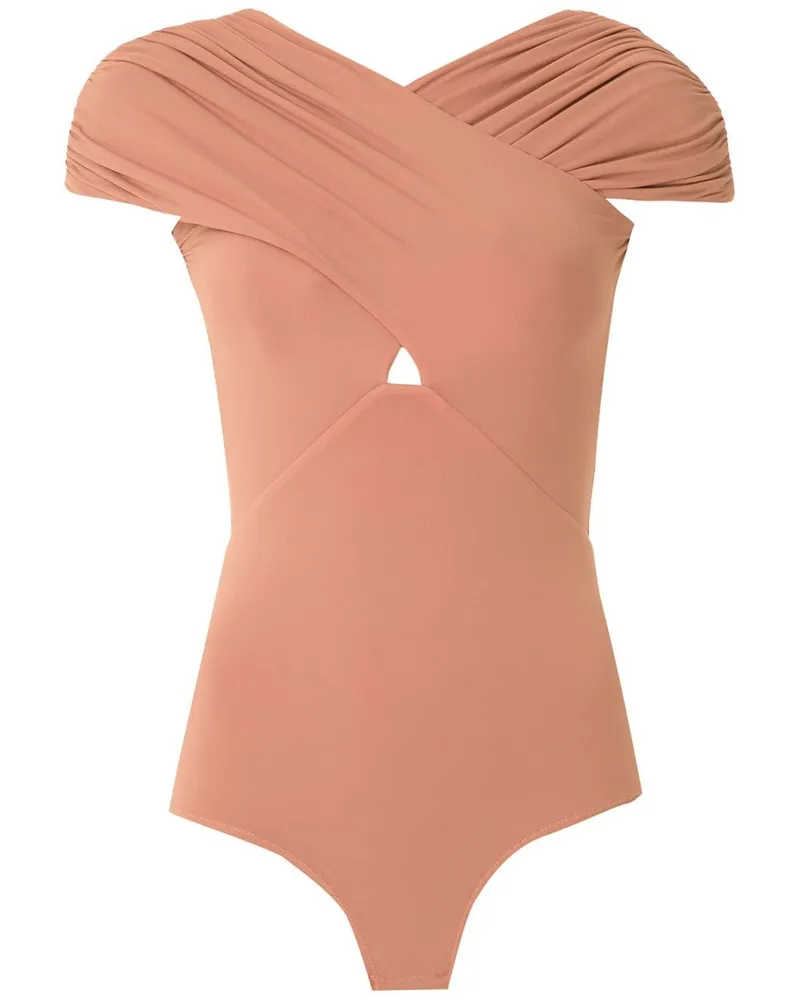 Amir Slama Body mit Raffung - Nude Nude