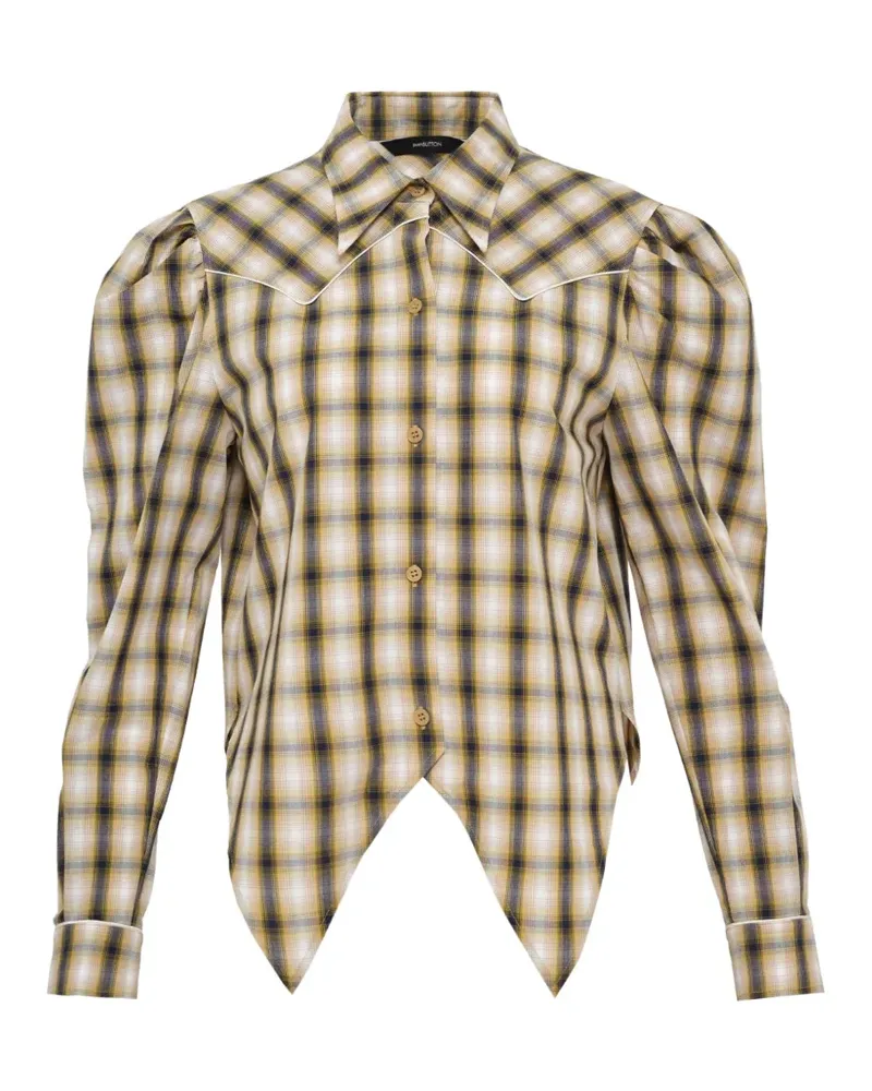 pushBUTTON Kariertes Hemd - Gelb Gelb