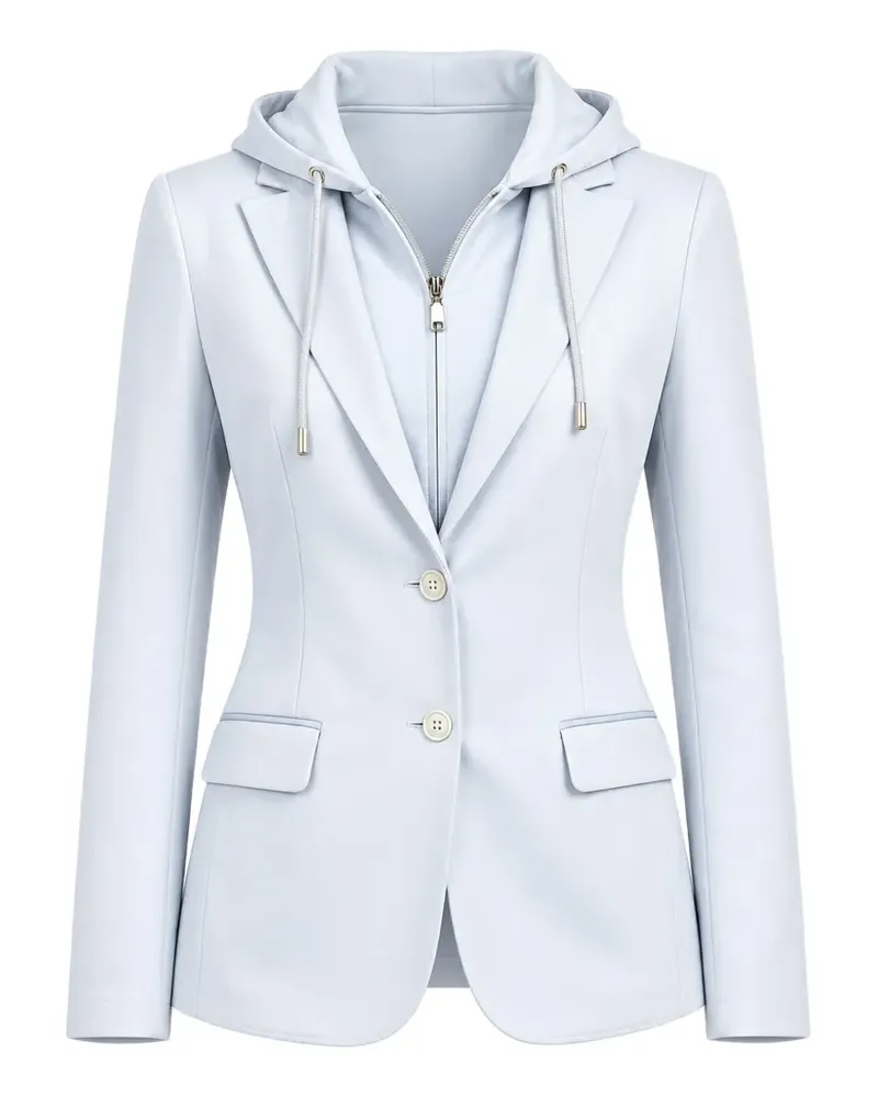 Eleventy hooded layered blazer - Blau Blau