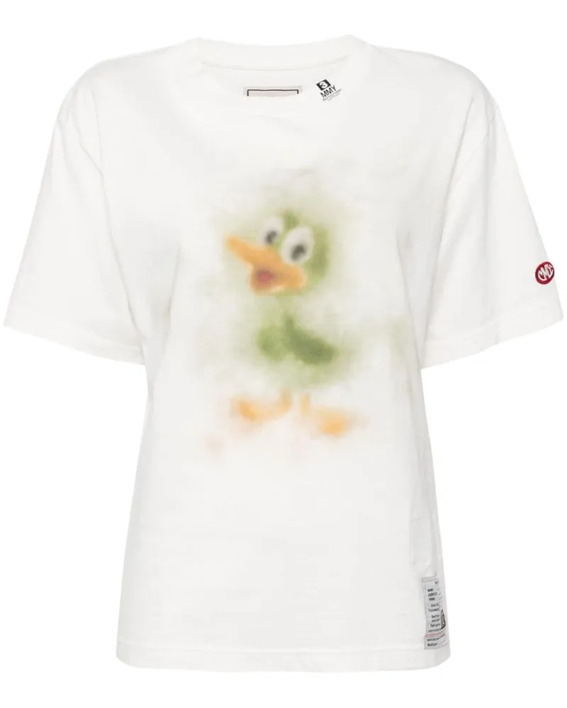 MIHARAYASUHIRO T-Shirt mit Enten-Print Weiß