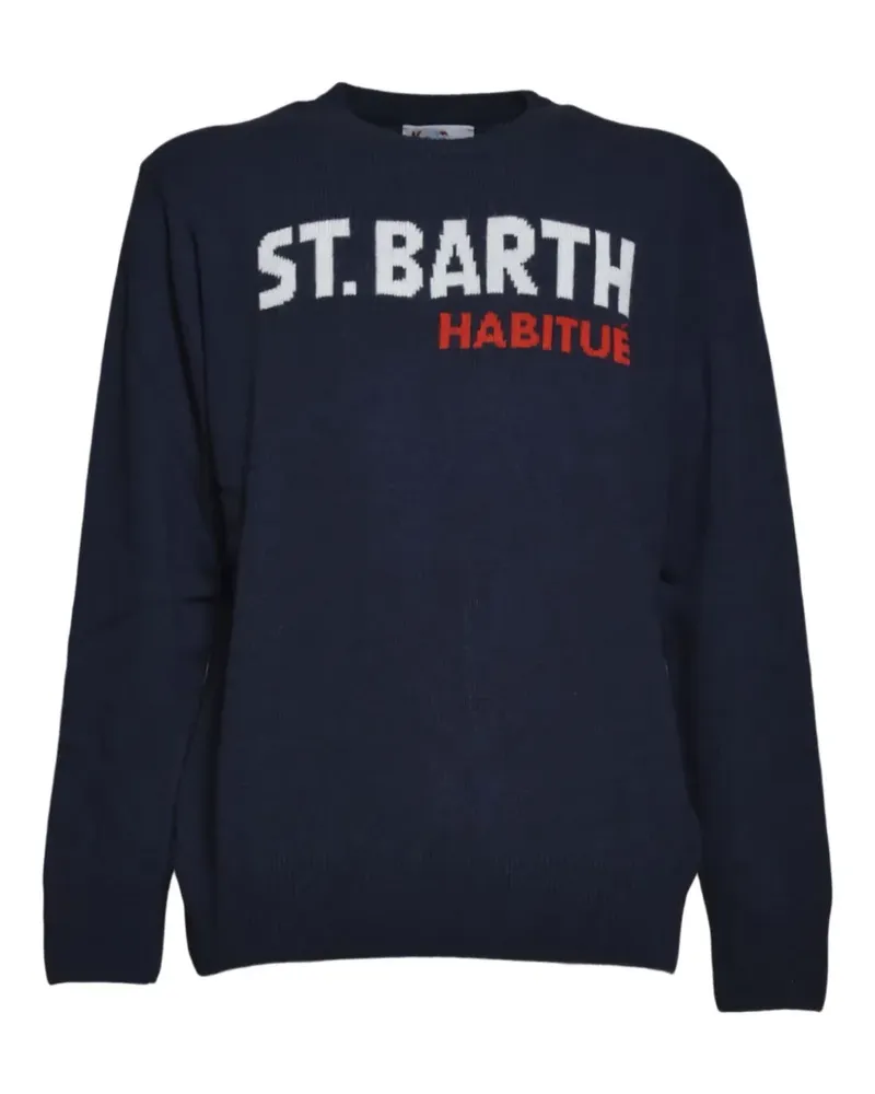 MC2 Saint Barth logo crew-neck sweater - Blau Blau