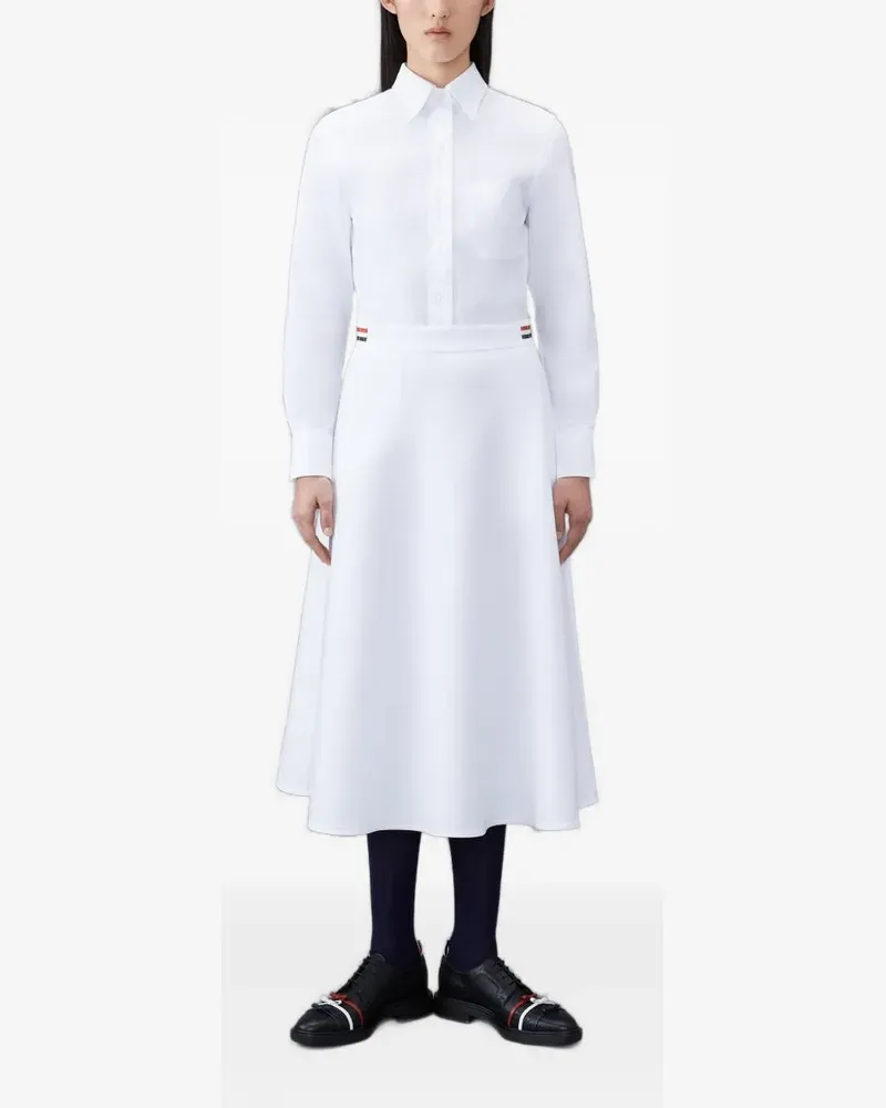 Thom Browne Minikleid mit Knopfverschluss - Weiß Weiß