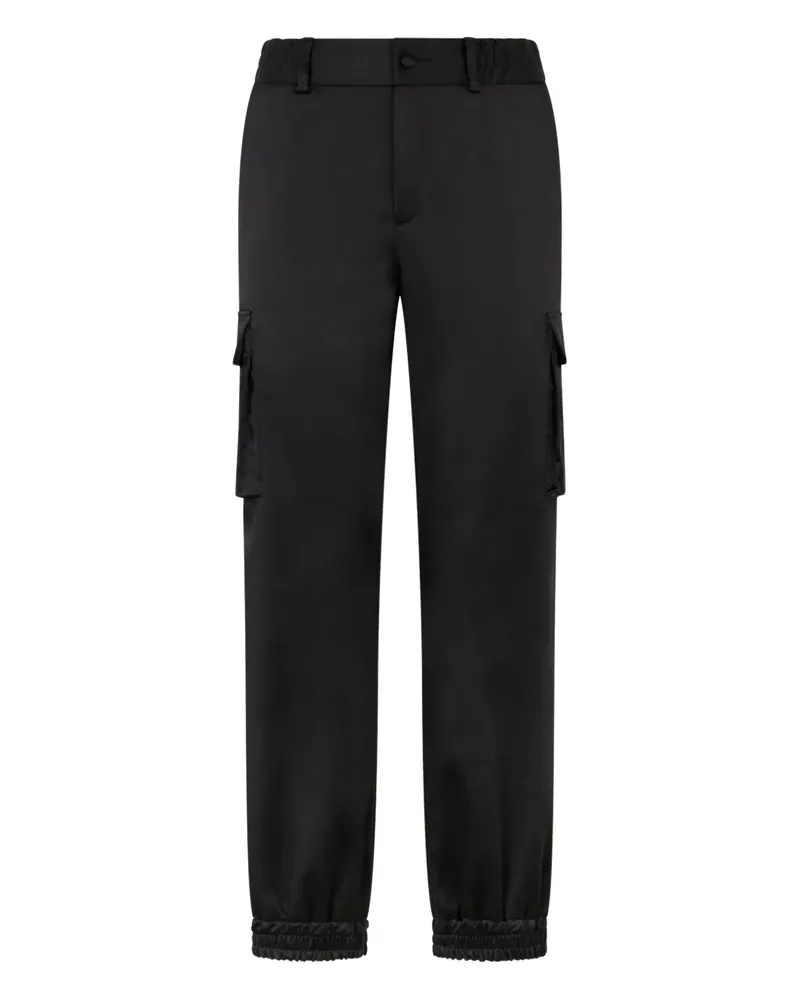 Philipp Plein satin drawstring-waist trousers - Schwarz Schwarz