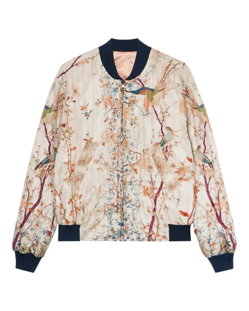 Pierre-Louis Mascia Bomberjacke mit Blumen-Print - Nude Nude