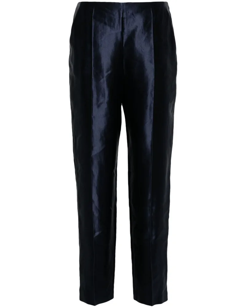 Giorgio Armani Satinhose mit Nahtdetail - Blau Blau