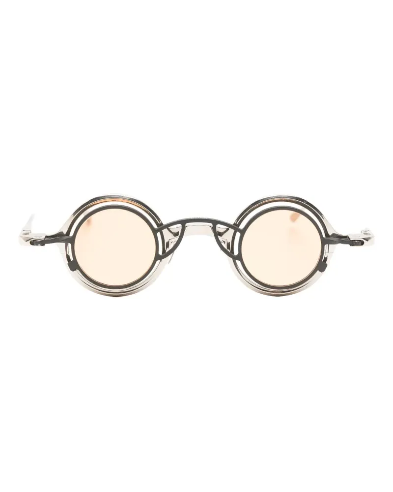 RIGARDS round-frame clip-on glasses - Silber Silber