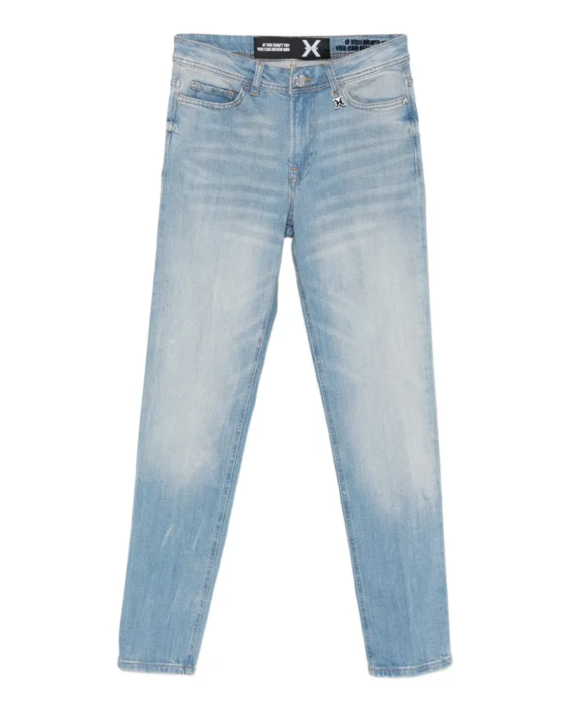 John Richmond logo-patch skinny jeans - Blau Blau