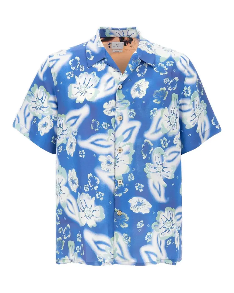 Paul Smith patterned short-sleeve shirt - Blau Blau