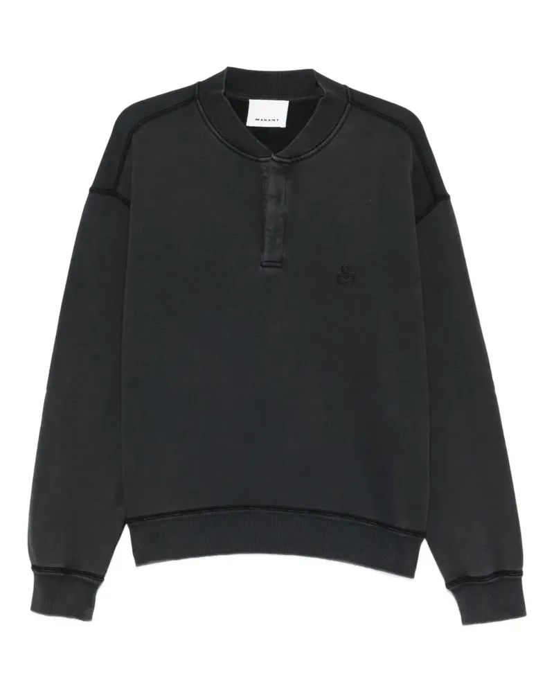 Isabel Marant Sweatshirt mit Logo-Stickerei - Schwarz Schwarz