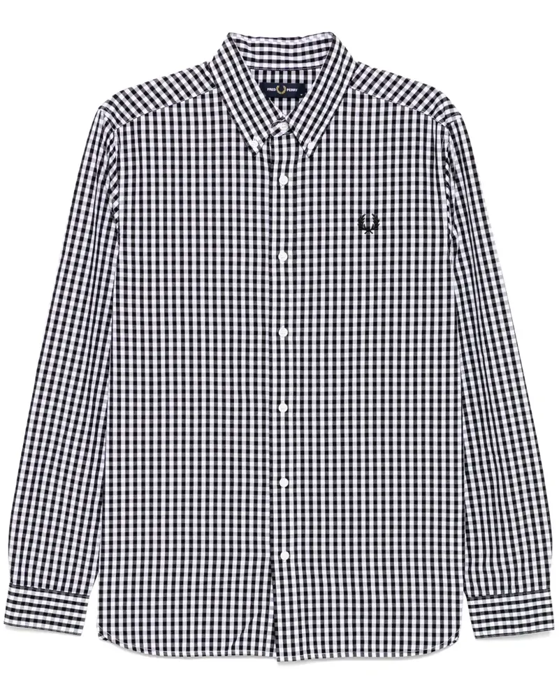 Fred Perry Hemd mit Vichy-Karomuster - Schwarz Schwarz