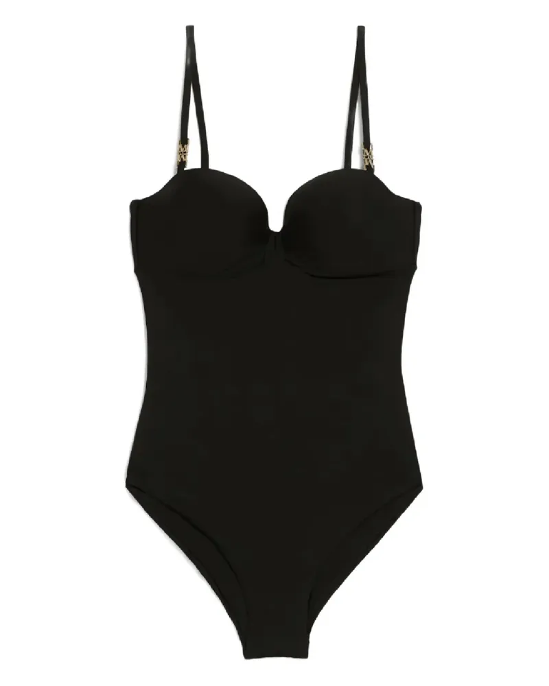 Max Mara Chantal Badeanzug mit abnehmbaren Trägern - Schwarz Schwarz