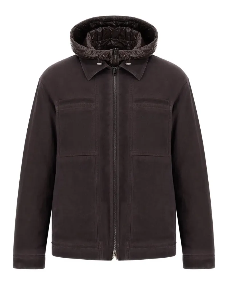 Herno Ultralight Kapuzenjacke aus Nylon - Braun Braun