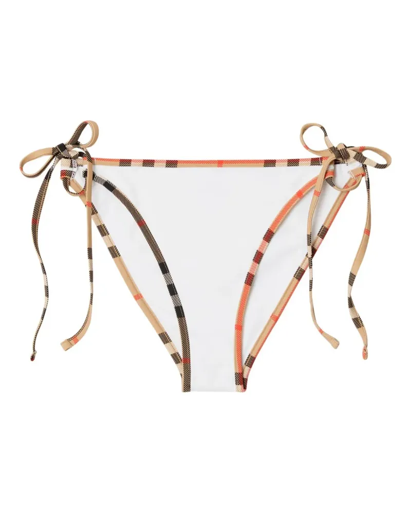 Burberry Bikinihöschen mit Check-Besatz - Weiß Weiß