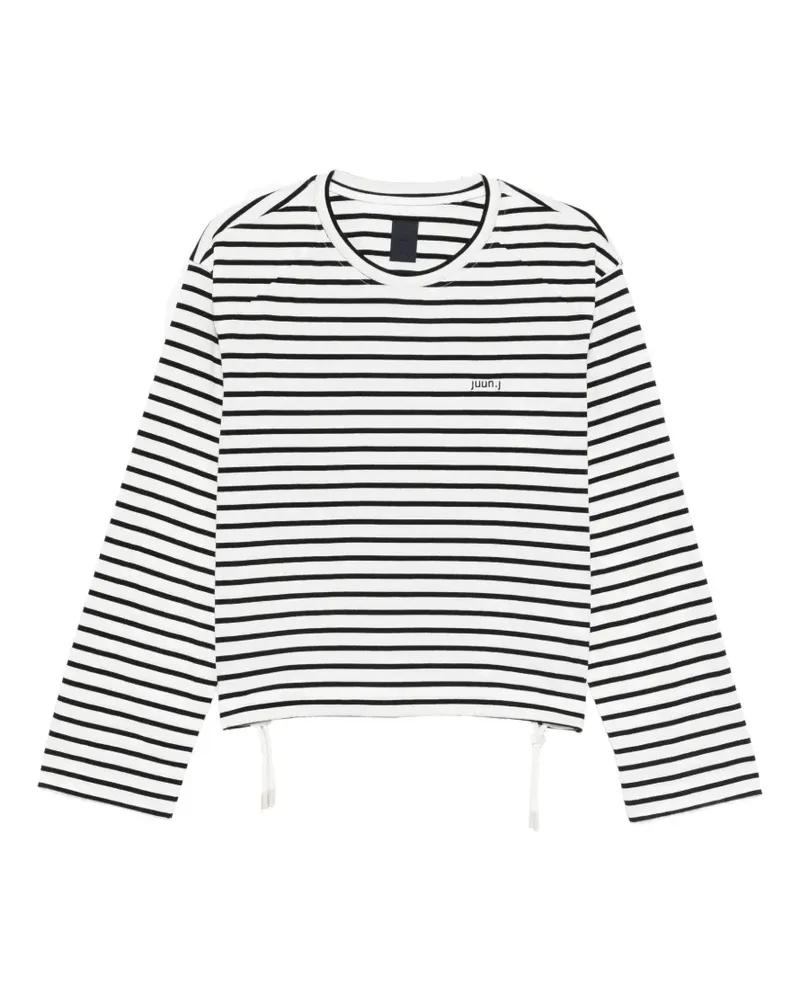 JUUN.J Gestreiftes T-Shirt - Weiß Weiß