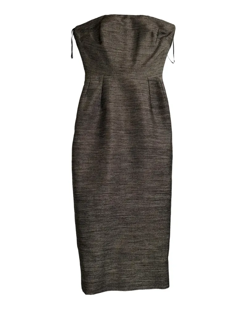 Victoria Beckham strapless midi dress - Schwarz Schwarz