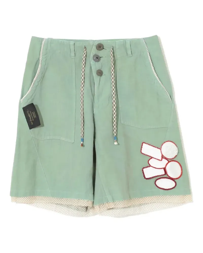 Undercover appliqué layered shorts - Grün Grün