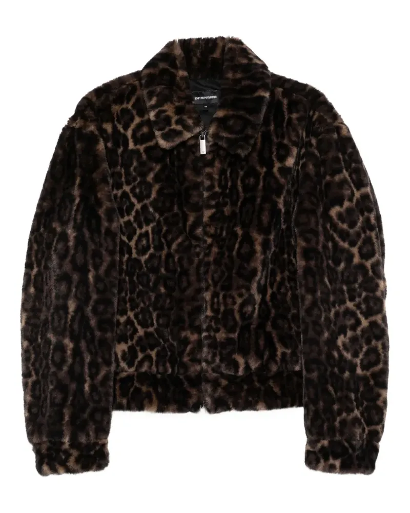 Emporio Armani Jacke mit Leoparden-Print - Braun Braun
