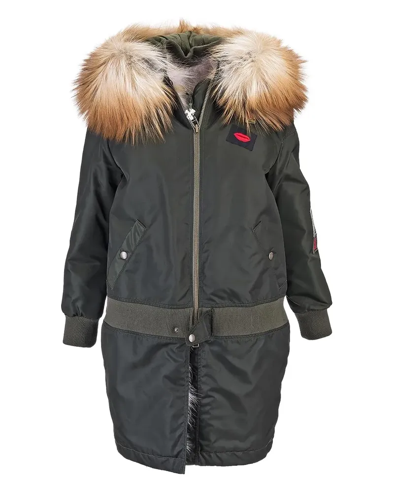 Mr & Mrs Italy faux-fur trimmed hooded coat - Grün Grün