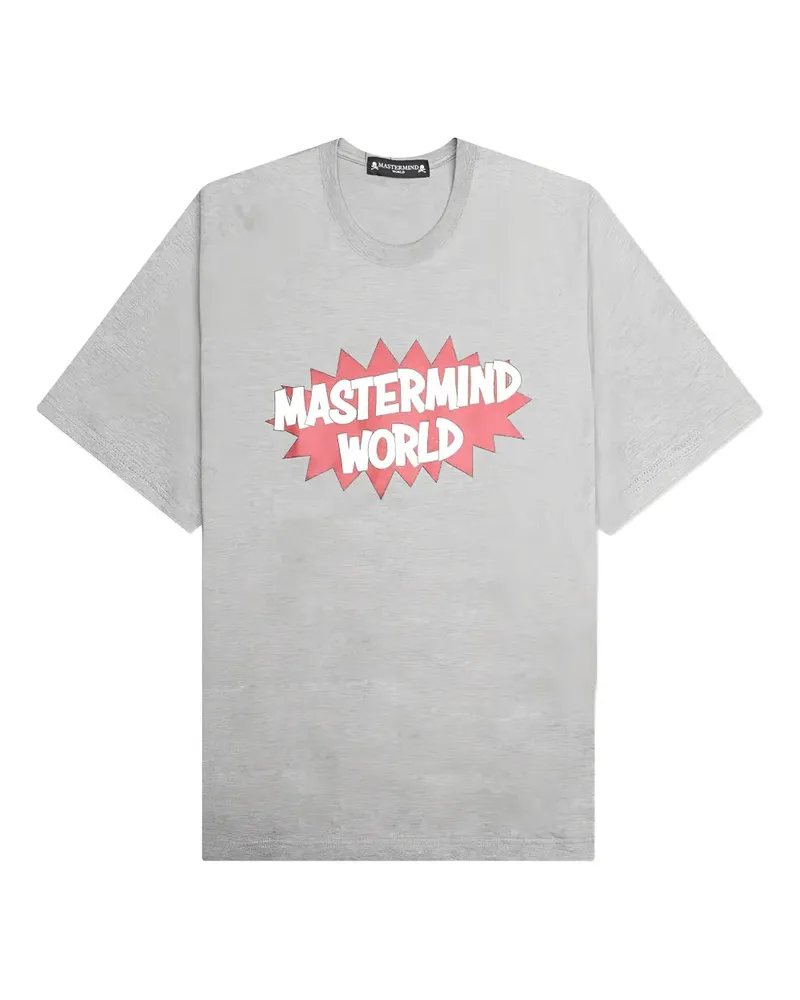 Mastermind World T-Shirt mit Logo-Print - Grau Grau