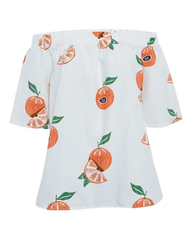 Max Mara poplin off-shoulder top - Weiß Weiß